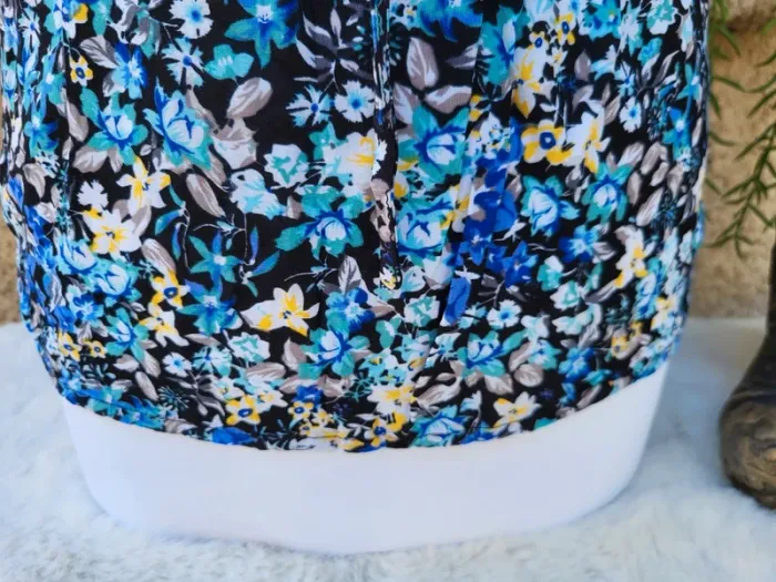 Blouse fleuri noir multicolore pep & co taille 46 - photo numéro 5