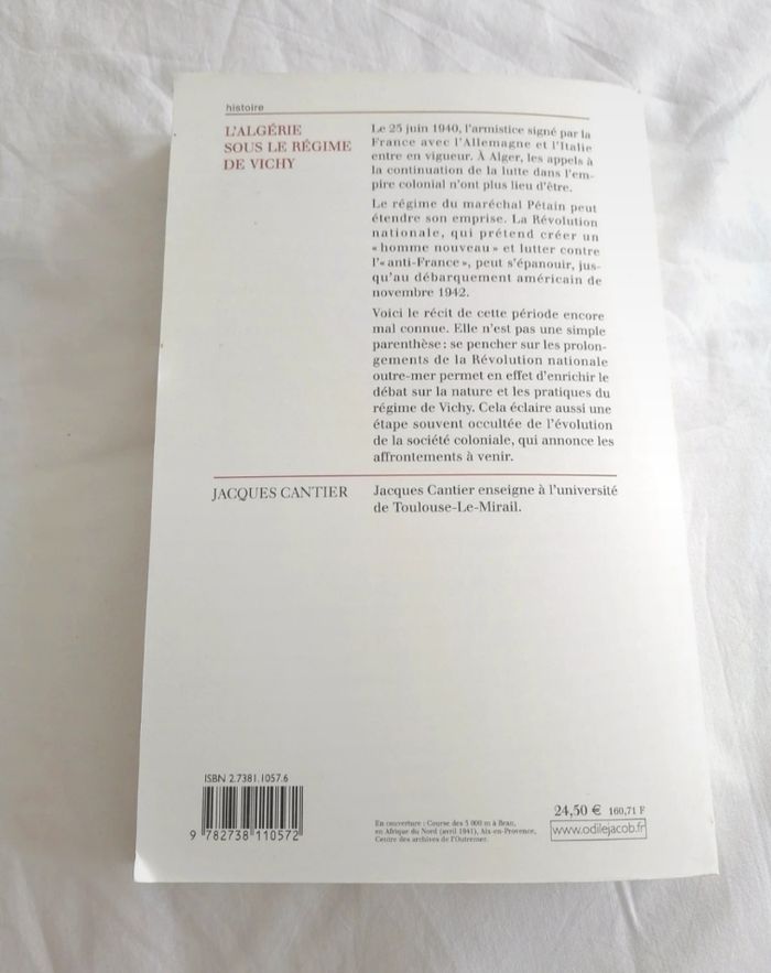 Livre L'Algérie sous le régime de Vichy - photo numéro 2