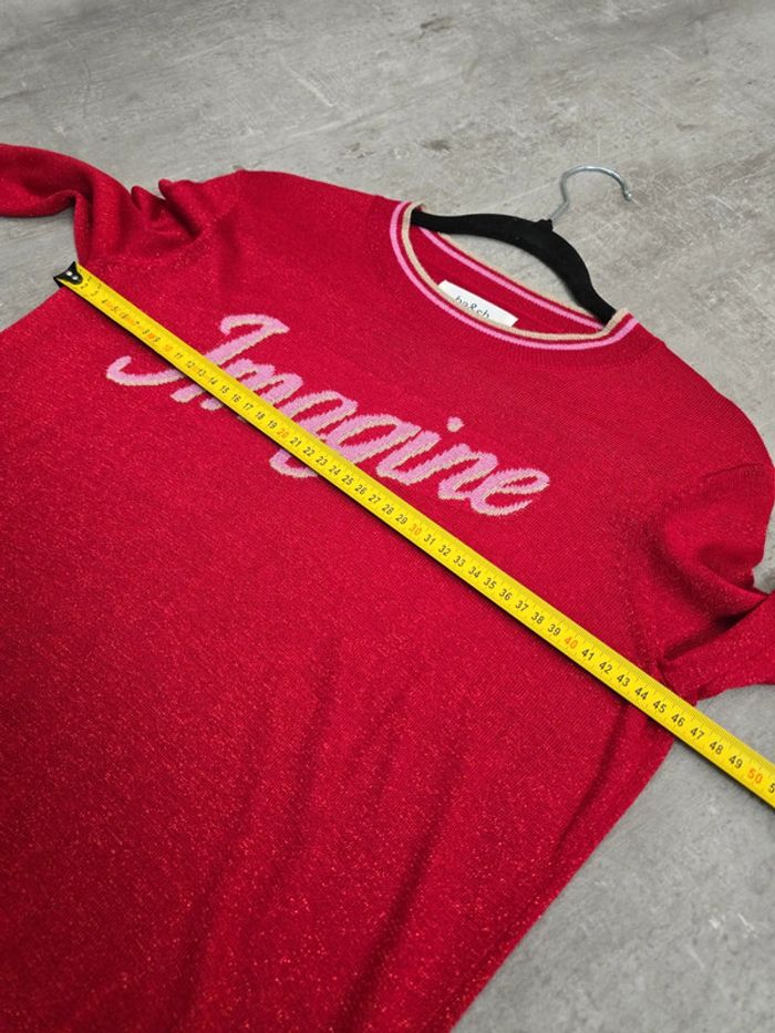 Pull ba&sh rouge "Imagine" pailleté taille 36 S tendance chic - photo numéro 7