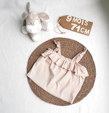 Haut 👣 bretelles fines, 9mois, kiabi