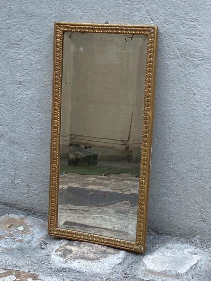 Miroir ancien dorée époque Louis 14 taille 26x53 ex état - photo numéro 7
