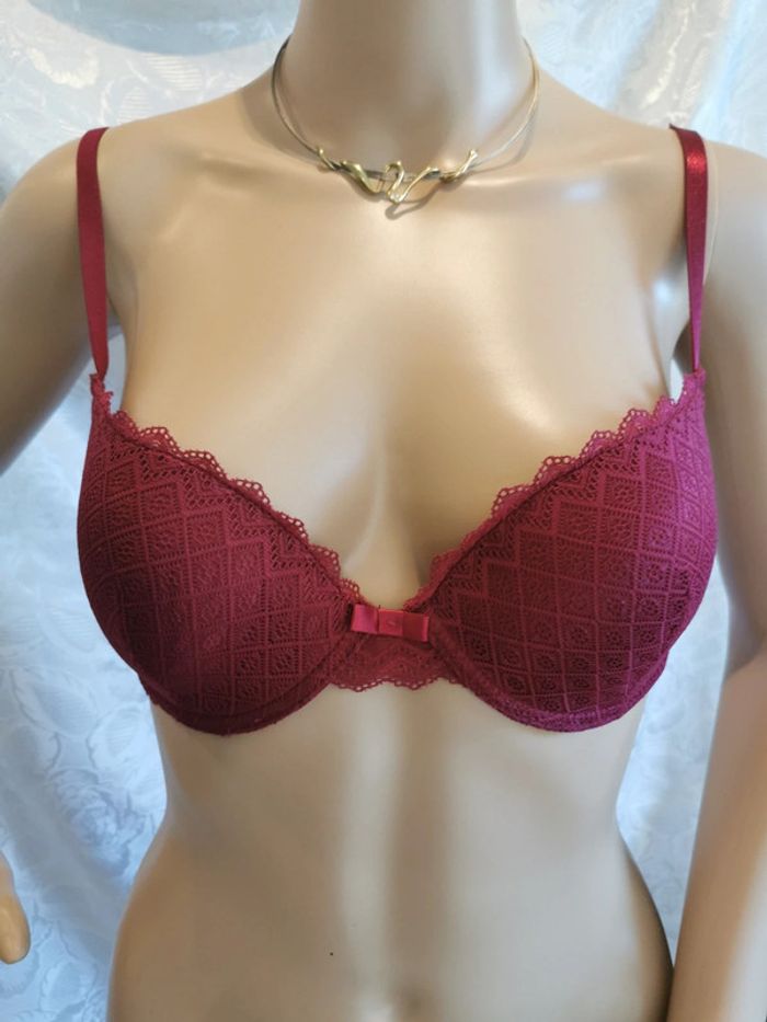 🌺Lot de 2 soutien-gorge. 90 C. Bordeaux. Preambule