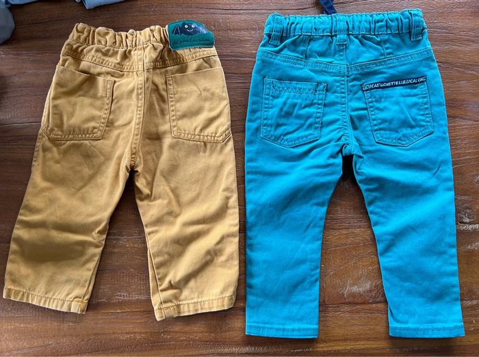 Lot 2 pantalons taille 12 mois Dpam et Lulu Castagnette - photo numéro 2