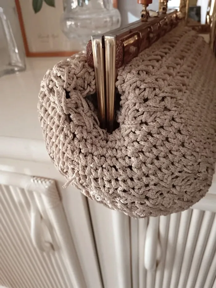 Sac vintage année 40/50 style médecin en crochet - photo numéro 3