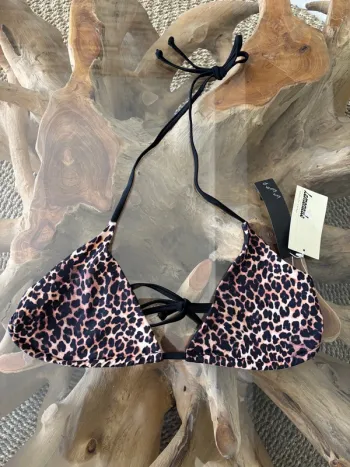 Haut de maillot de bain léopard femme triangle