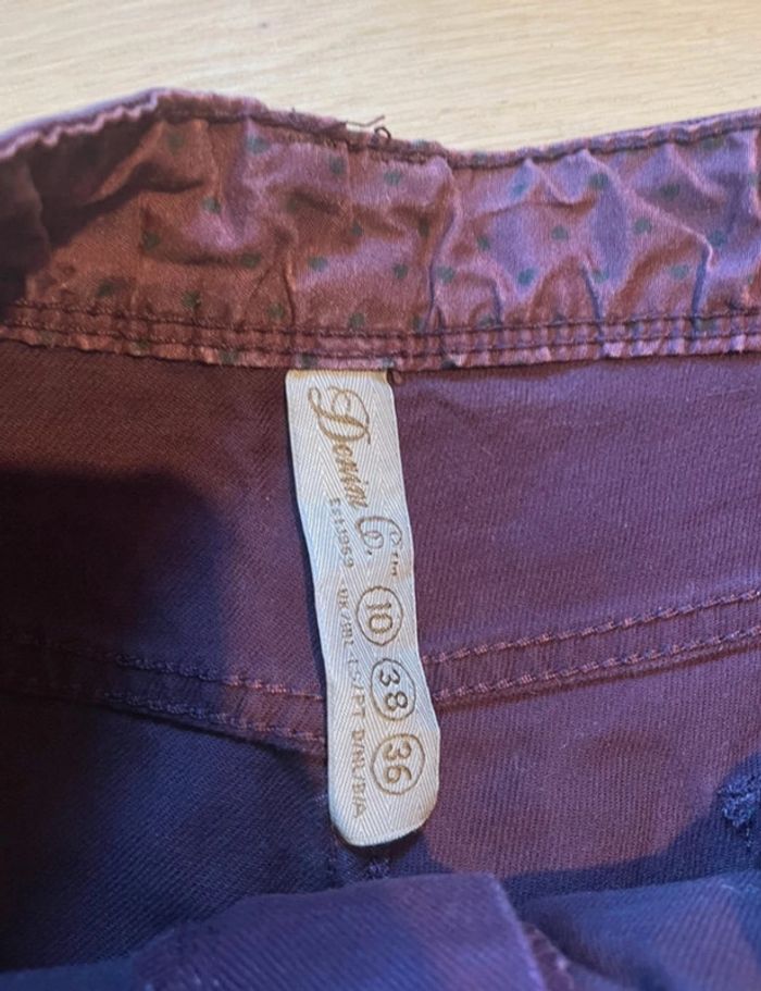 Short denim bordeaux - DenimCo. - 38 - photo numéro 3