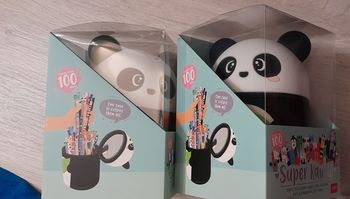 Lot de 2 trousses neuves Legami panda XXL