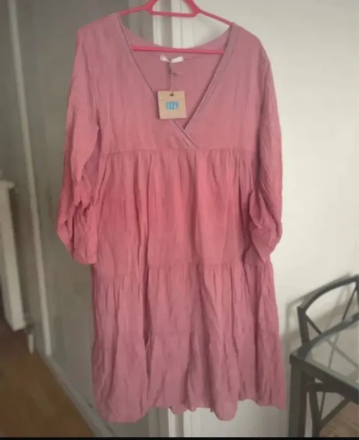 Robe en coton rose Poudré Izzy - photo numéro 4