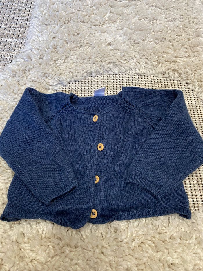 Pull laine bleu marine