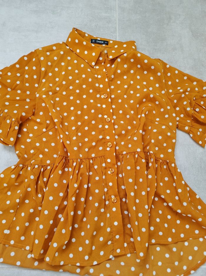 Chemise grossesse jaune à pois - photo numéro 2