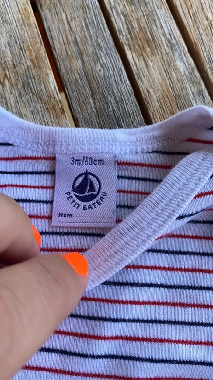 Lot de 4 bodys Petit Bateau - 3 mois - photo numéro 8