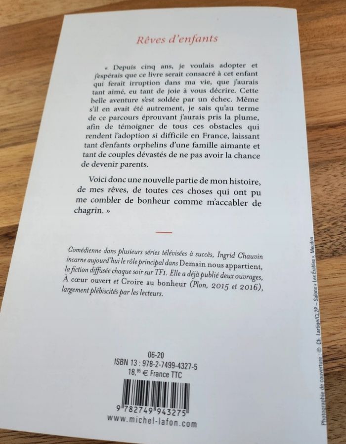 Biographie Rêves d'enfants Ingrid Chauvin - photo numéro 2