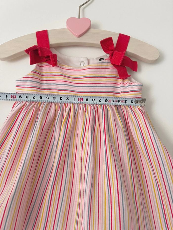 Haut coupe babydoll ou mini robe “grain de blé” pour bébé fille taille 9 mois en coton - photo numéro 8