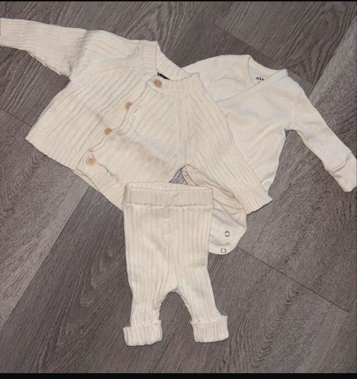 Ensemble en maille beige