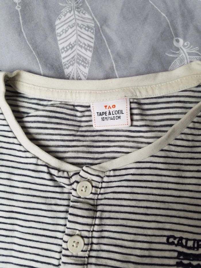 T shirt manches courtes à rayures TAO - photo numéro 3