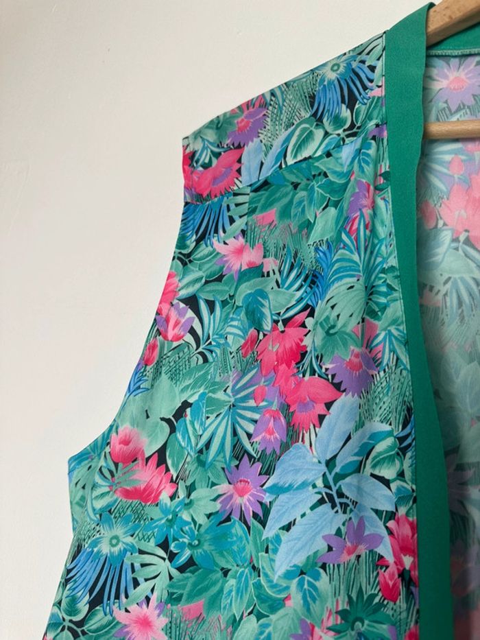 🌸Gilet vintage - sans manches - fleurie 🌸 - photo numéro 5