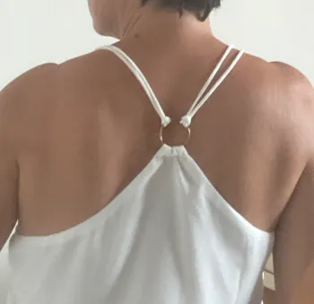 Débardeur voile crêpe blanc