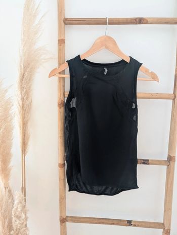 Débardeur noir avec transparence Naf Naf