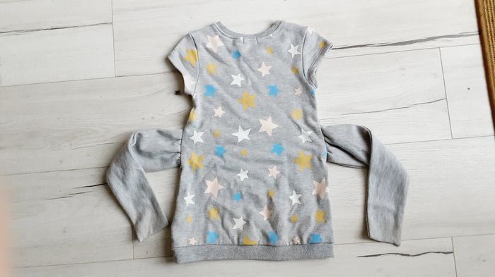 Vêtement fille robe pull grise étoiles Orchestra 3 ans - photo numéro 3