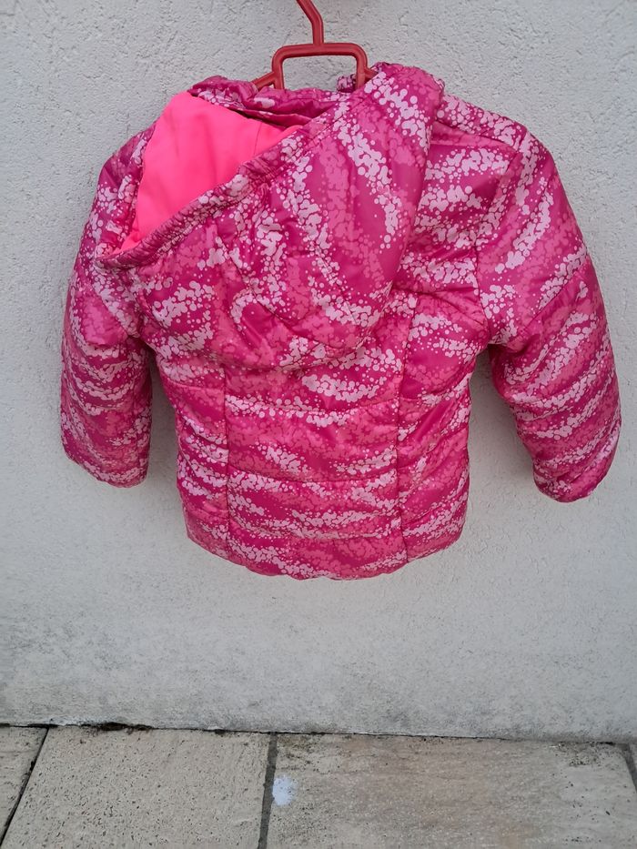 Doudoune imperméavle adidas rose 5/6ans avec capuche fille - photo numéro 3