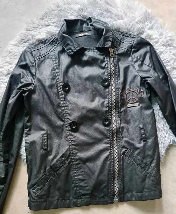 veste noire coupe vent perfecto taille XS - photo numéro 4