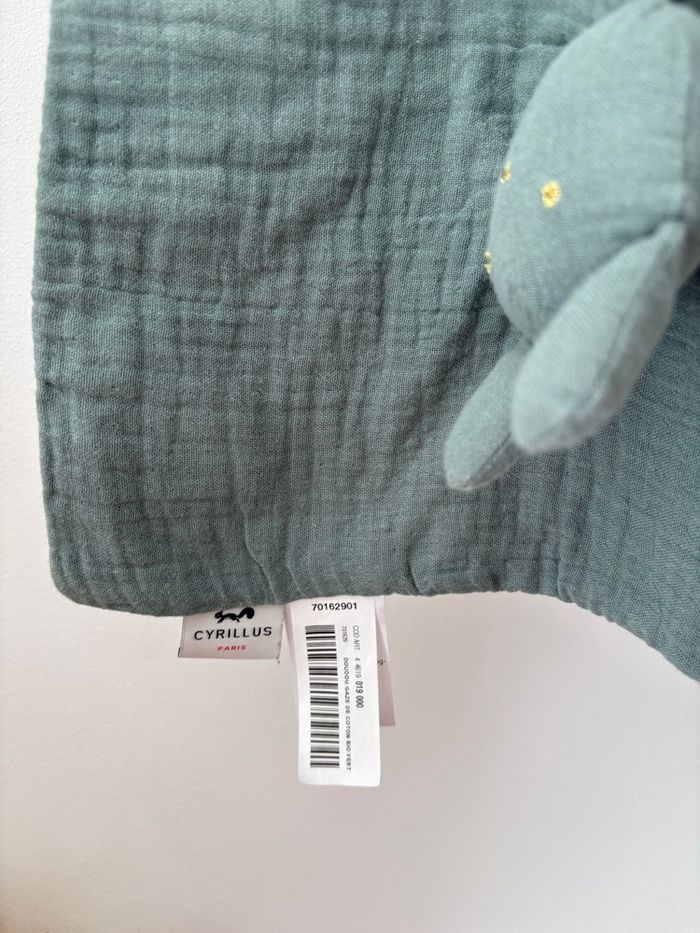Doudou lange vert dore lapin gaze - photo numéro 6