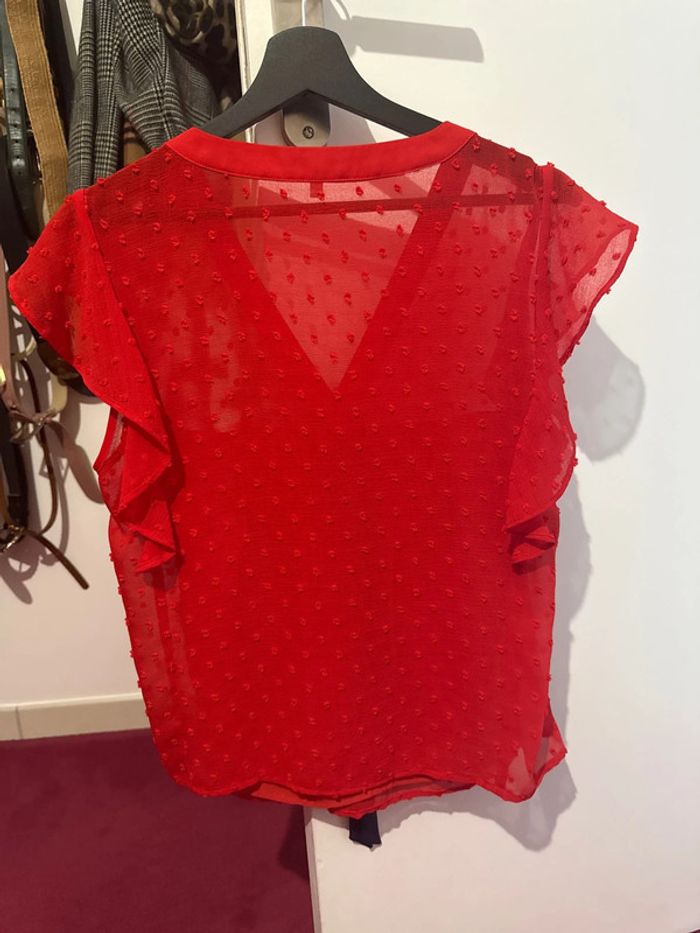 Haut rouge et bleu marine Teddy smith 38 - photo numéro 5