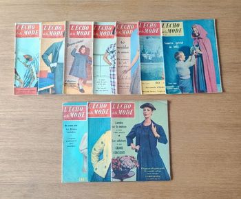 📚 10 magazines " L'écho de la mode" - 1956/1957 📚