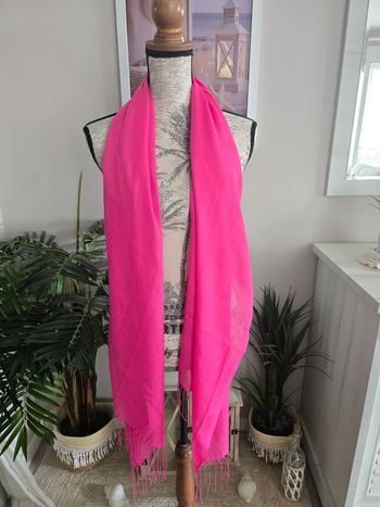 Grand foulard rose 