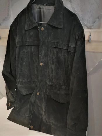 Veste en croûte de cuir taille L