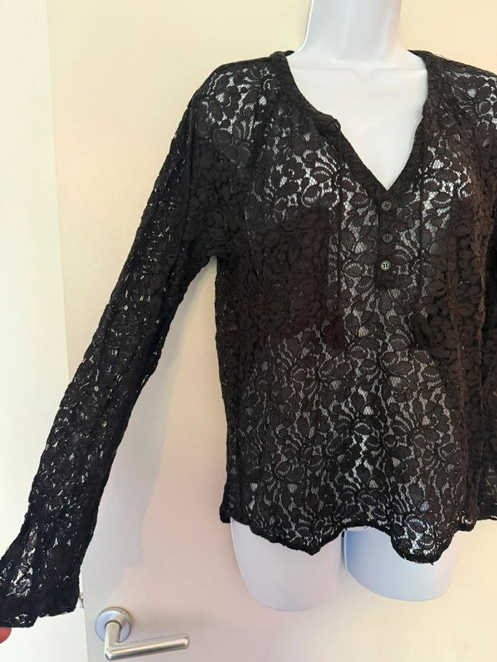 Haut noir dentelle Le temps des cerises - photo numéro 3