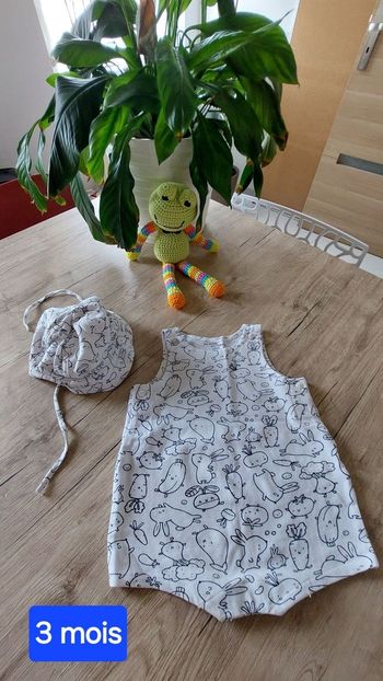 Ensemble barboteuse & chapeau