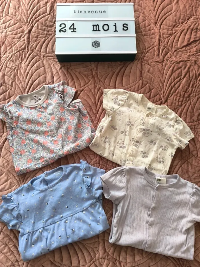 Lot de 4 combishort 24 mois 86 cm