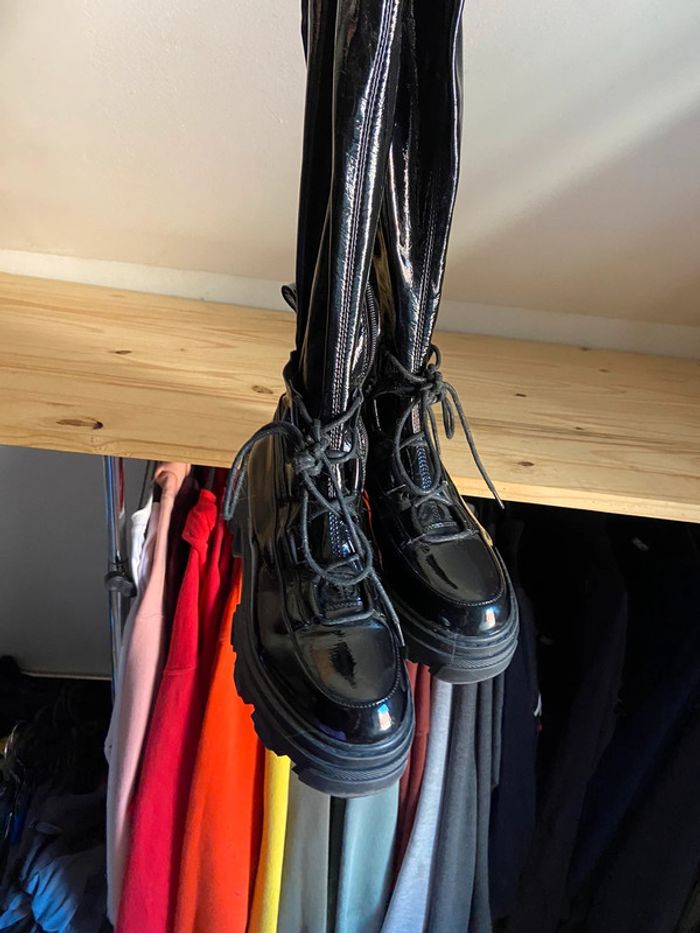 Cuissardes noires vernies - photo numéro 14