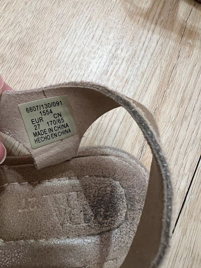 Sandales dorées Zara - photo numéro 5