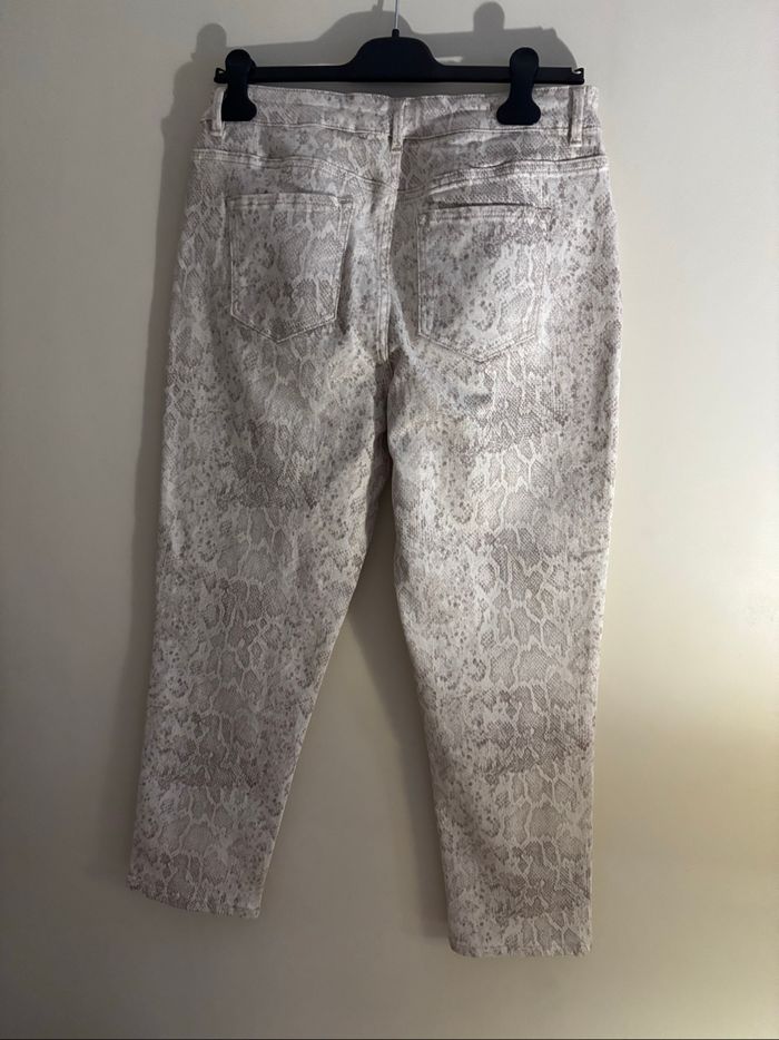 Pantalon  blanc moucheté
