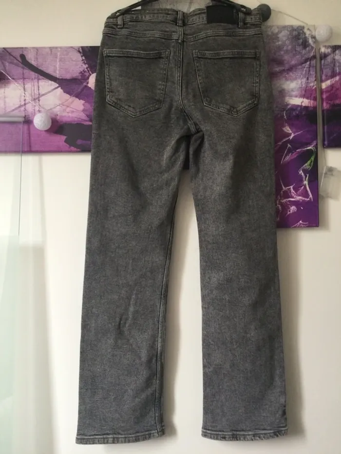 Jean Jennyfer straight gris taille S - photo numéro 2