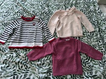 Lot de 3 pull fille 24 mois