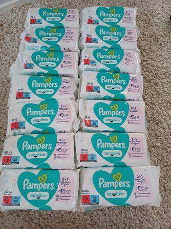 Lot de 14 lingettes pampers