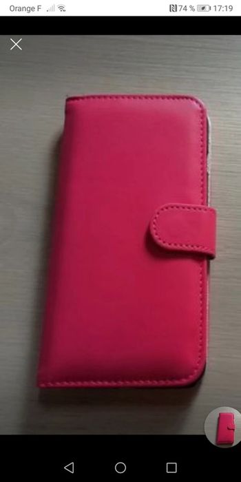 Coque rose à clapet  IPhone 7+