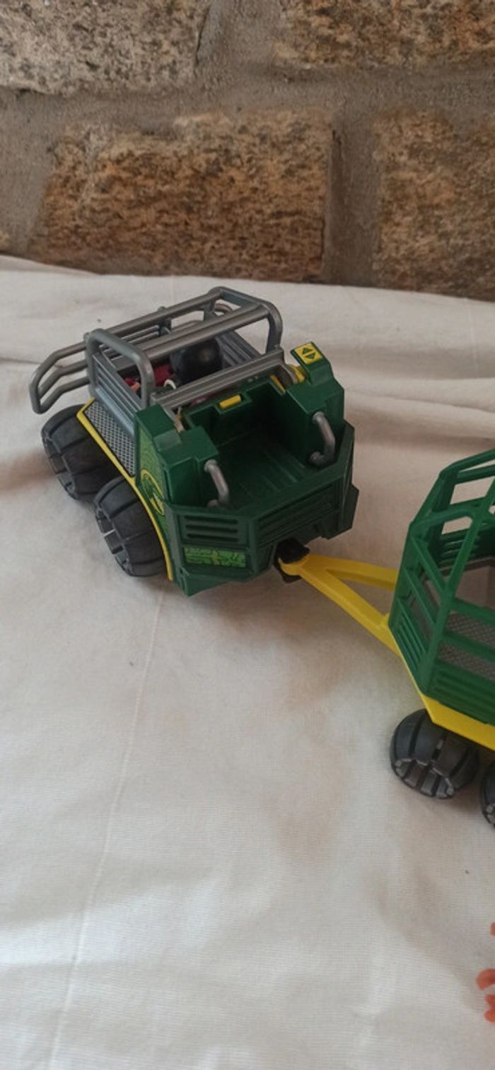 Véhicule chasseur braconnier de dinosaure avec remorque cage playmobil - photo numéro 4