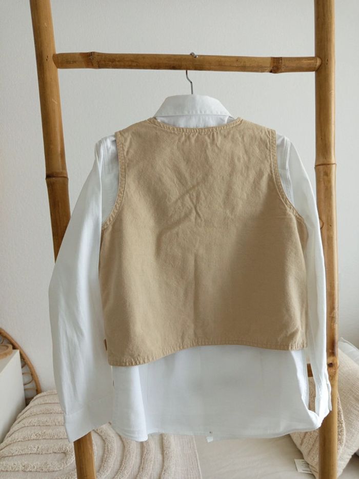 Veste sans manche beige taille 6 ans - photo numéro 2