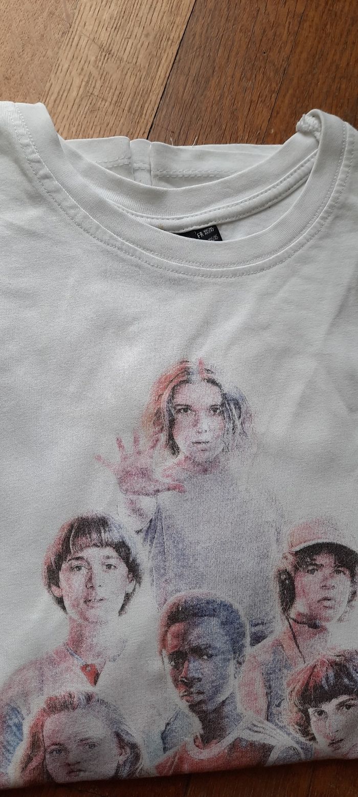 T-shirt blanc Stranger Things - photo numéro 2