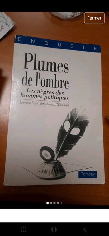 Livre Plume de l'ombre