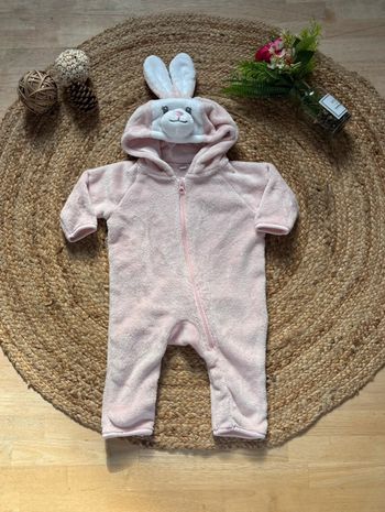 🌺Combinaison lapin rose en fausse fourrure Taille 6-12mois/68-80cm🌺