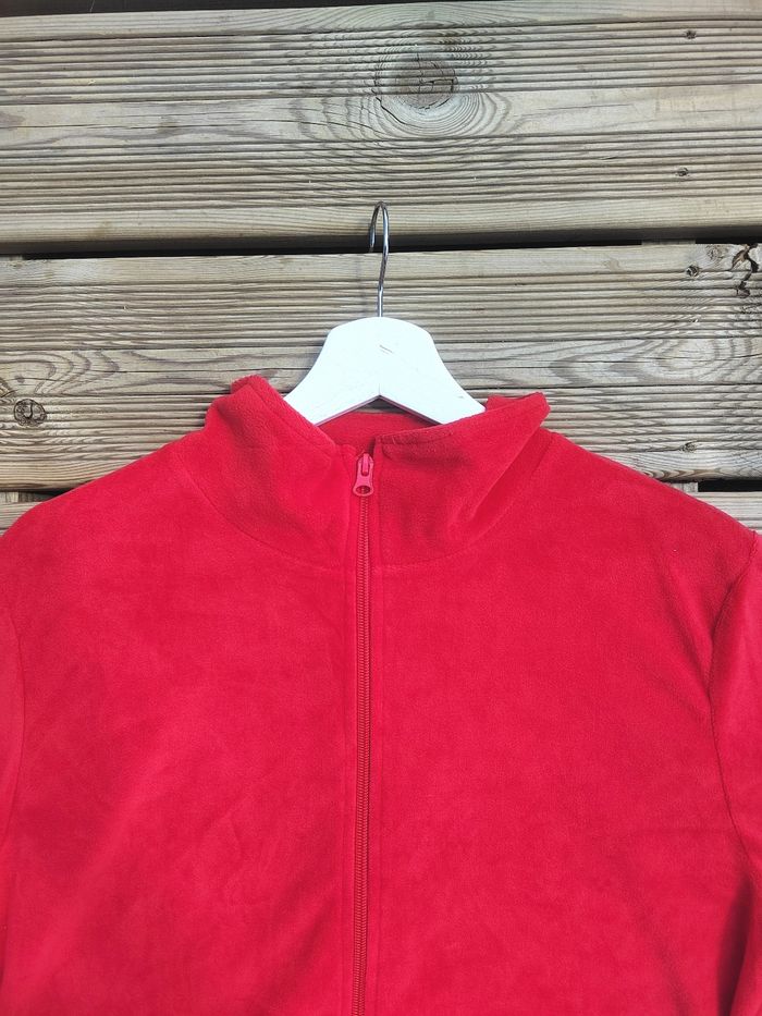 🔥 Gilet polaire rouge imitation velour – Taille L – Très bon état - photo numéro 4