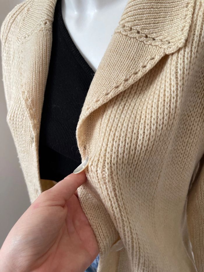Pull / gilet beige crème - photo numéro 9