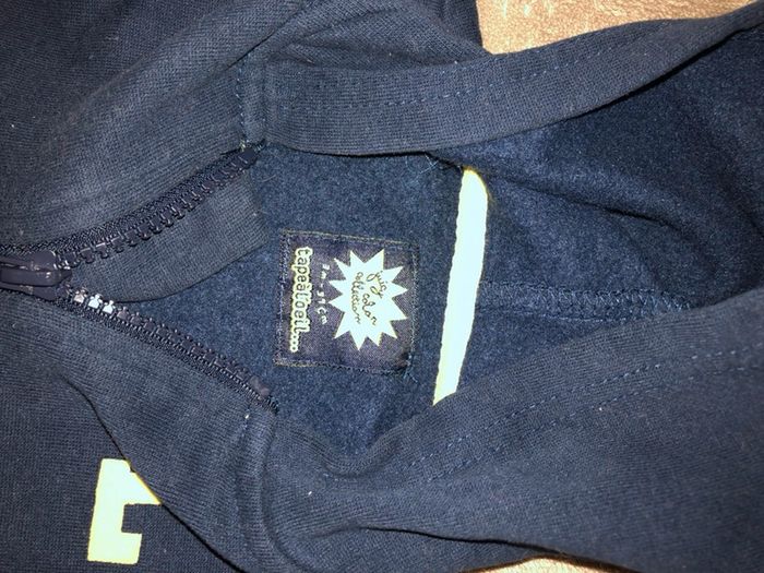 Gilet zippé bleu marine 3 mois - photo numéro 3