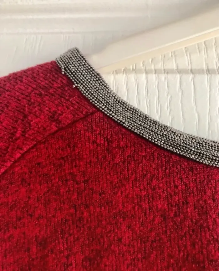 Pull léger rouge - photo numéro 5