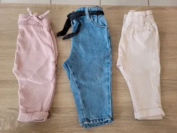 Lot de 3 pantalons fille en 9 mois